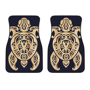 Golden Tribal Sea Turtle Print Front Car Floor Mats