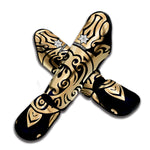 Golden Tribal Sea Turtle Print Muay Thai Shin Guard