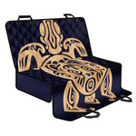 Golden Tribal Sea Turtle Print Pet Car Back Seat Cover