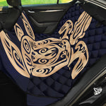 Golden Tribal Sea Turtle Print Pet Car Back Seat Cover