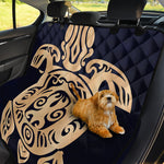 Golden Tribal Sea Turtle Print Pet Car Back Seat Cover