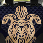 Golden Tribal Sea Turtle Print Pet Car Back Seat Cover