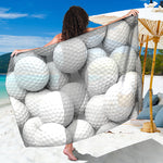 Golf Ball 3D Print Beach Sarong Wrap