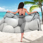 Golf Ball 3D Print Beach Sarong Wrap