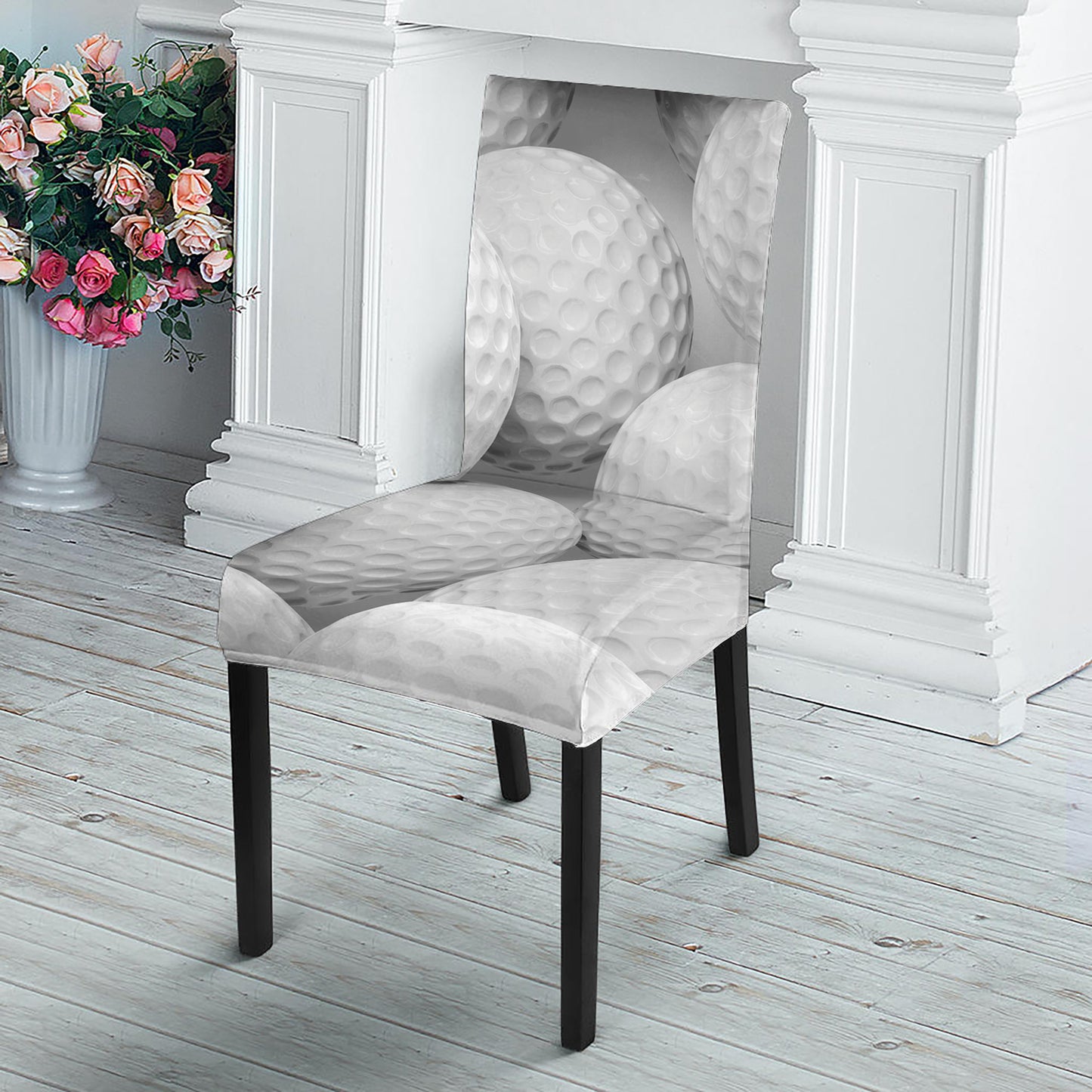 Golf Ball 3D Print Dining Chair Slipcover