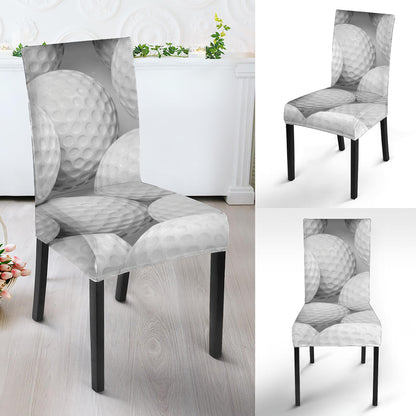 Golf Ball 3D Print Dining Chair Slipcover