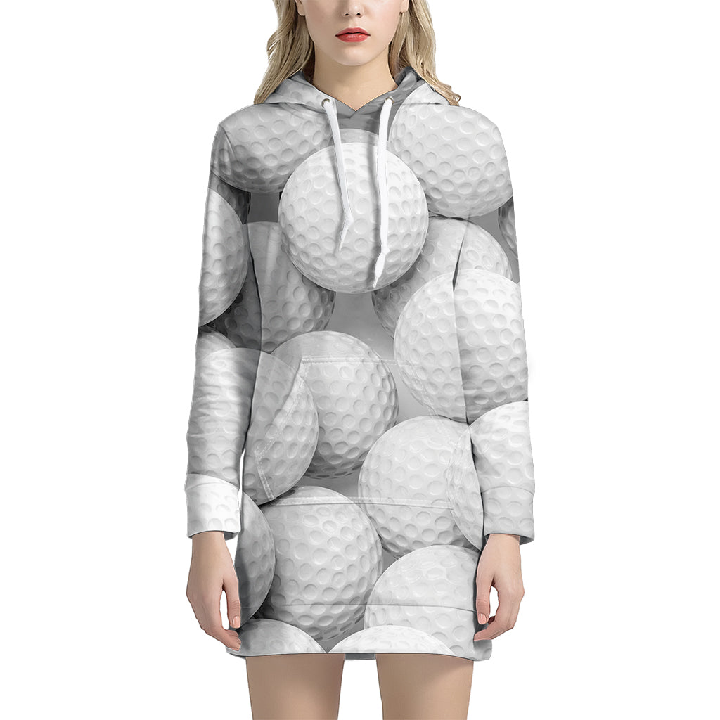 Golf Ball 3D Print Hoodie Dress