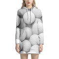 Golf Ball 3D Print Pullover Hoodie Dress