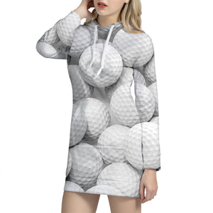 Golf Ball 3D Print Hoodie Dress