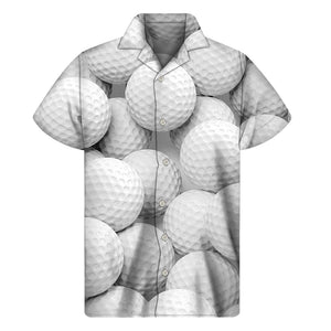 Golf Ball 3D Print Men's Short Sleeve Shirt