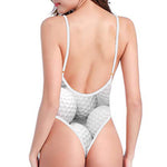 Golf Ball 3D Print One Piece High Cut Swimsuit