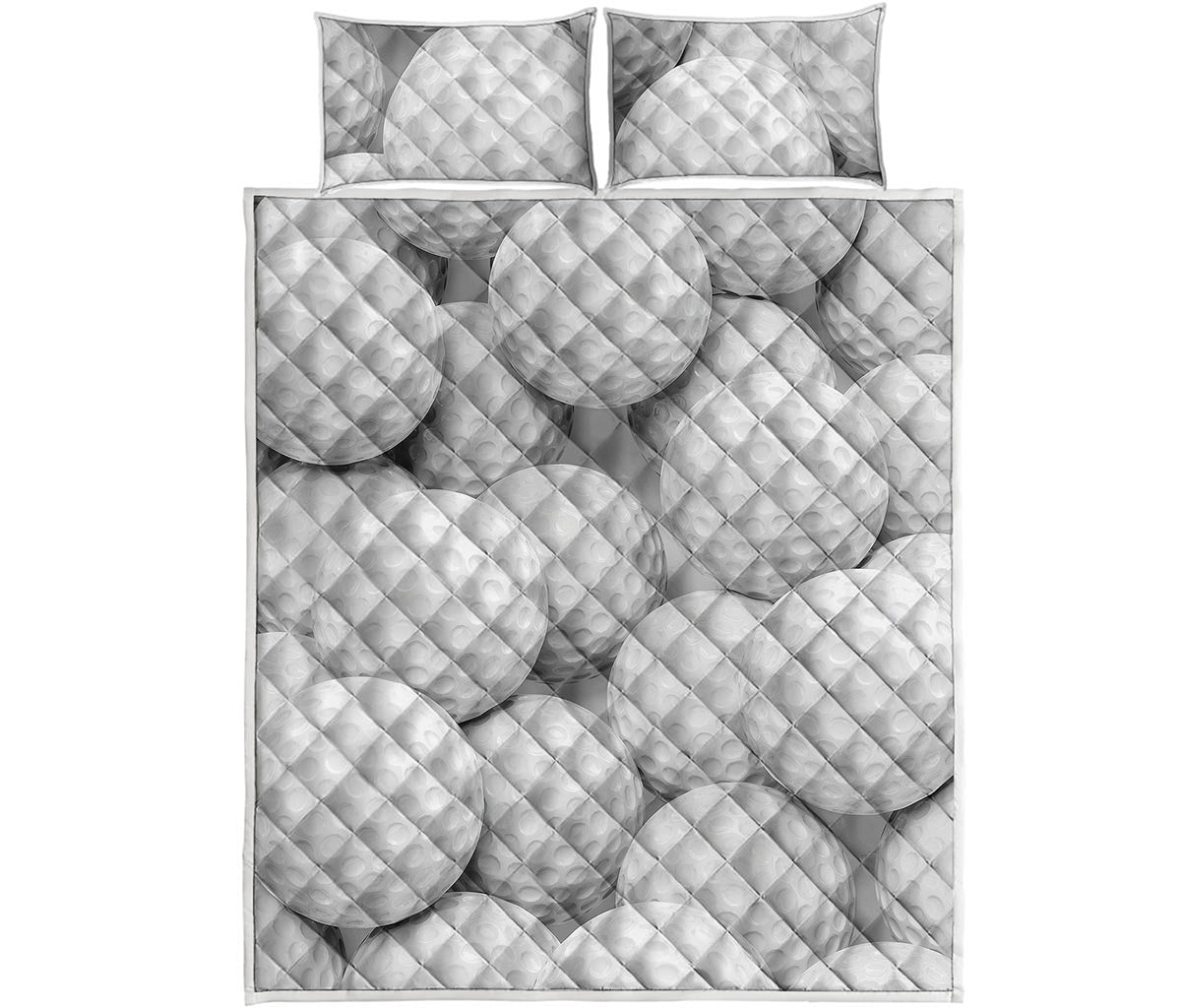 Golf Ball 3D Print Quilt Bed Set