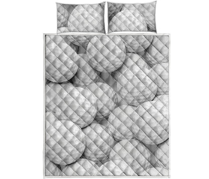 Golf Ball 3D Print Quilt Bed Set