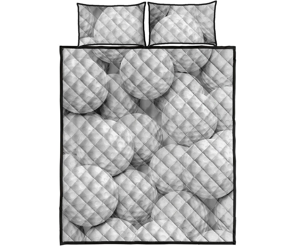 Golf Ball 3D Print Quilt Bed Set