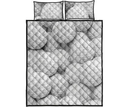 Golf Ball 3D Print Quilt Bed Set