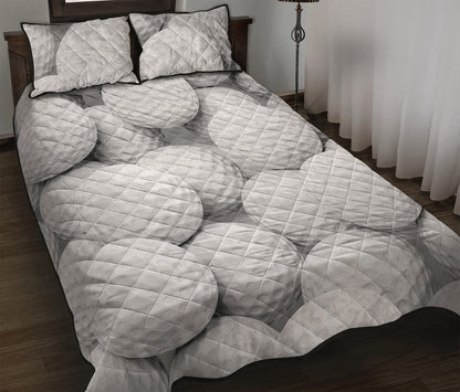 Golf Ball 3D Print Quilt Bed Set
