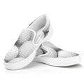 Golf Ball 3D Print White Slip On Sneakers