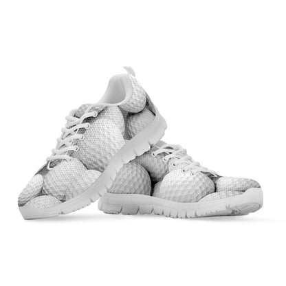 Golf Ball 3D Print White Sneakers
