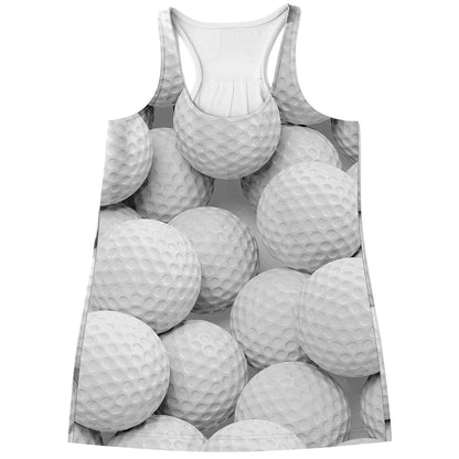 Golf Ball 3D Print Women's Racerback Tank Top