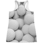 Golf Ball 3D Print Women's Racerback Tank Top
