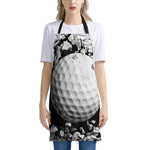 Golf Ball Breaking Wall Print Apron