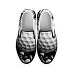 Golf Ball Breaking Wall Print Black Slip On Shoes