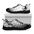 Golf Ball Breaking Wall Print Black Running Shoes