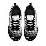 Golf Ball Breaking Wall Print Black Sneakers