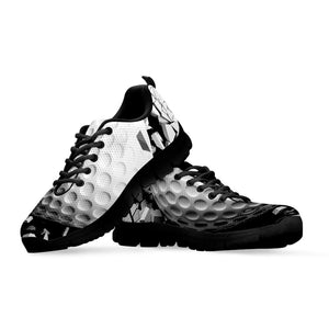 Golf Ball Breaking Wall Print Black Sneakers