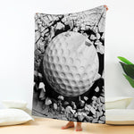 Golf Ball Breaking Wall Print Blanket