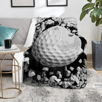 Golf Ball Breaking Wall Print Blanket