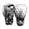 Golf Ball Breaking Wall Print Boxing Gloves