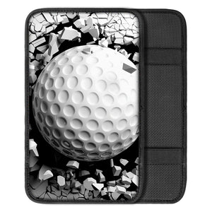 Golf Ball Breaking Wall Print Car Center Console Cover