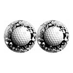 Golf Ball Breaking Wall Print Car Coasters