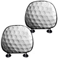 Golf Ball Breaking Wall Print Car Headrest Covers
