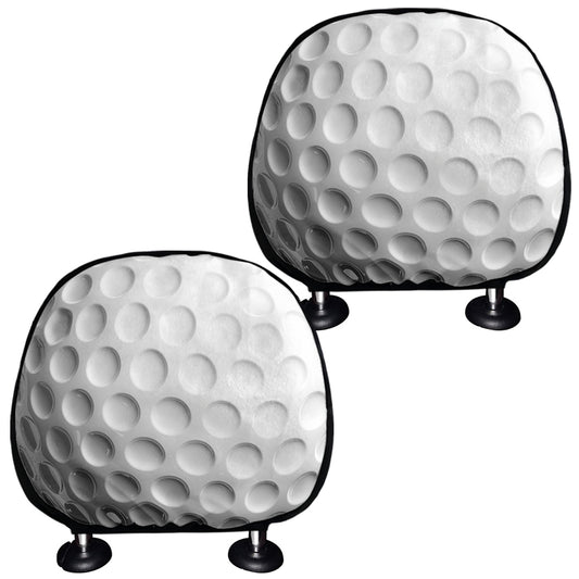 Golf Ball Breaking Wall Print Car Headrest Covers