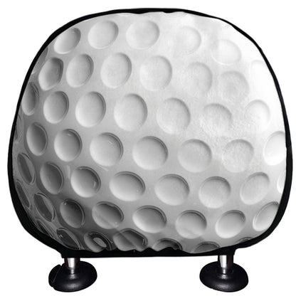 Golf Ball Breaking Wall Print Car Headrest Covers