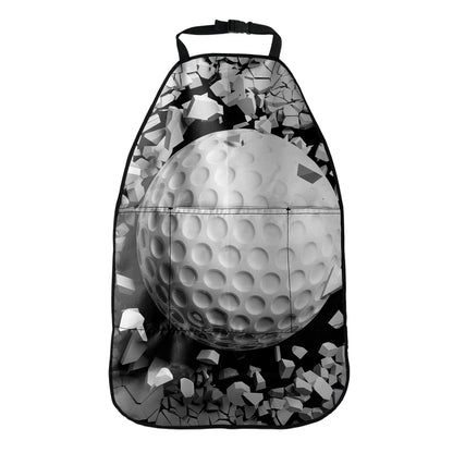 Golf Ball Breaking Wall Print Car Seat Organizers