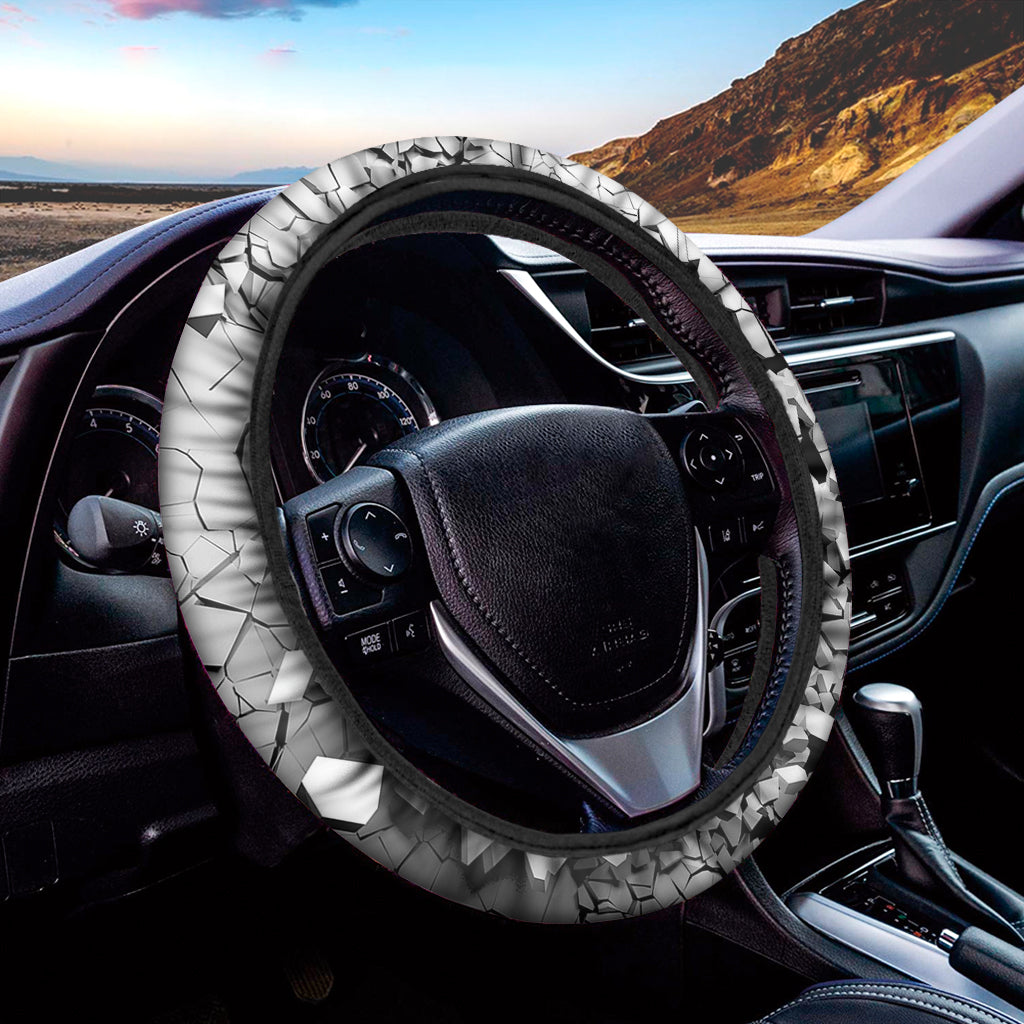 Golf Ball Breaking Wall Print Car Steering Wheel Cover