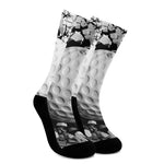 Golf Ball Breaking Wall Print Crew Socks