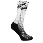 Golf Ball Breaking Wall Print Crew Socks