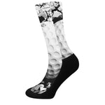 Golf Ball Breaking Wall Print Crew Socks