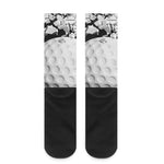 Golf Ball Breaking Wall Print Crew Socks