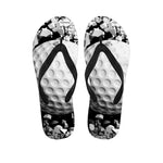 Golf Ball Breaking Wall Print Flip Flops