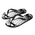 Golf Ball Breaking Wall Print Flip Flops