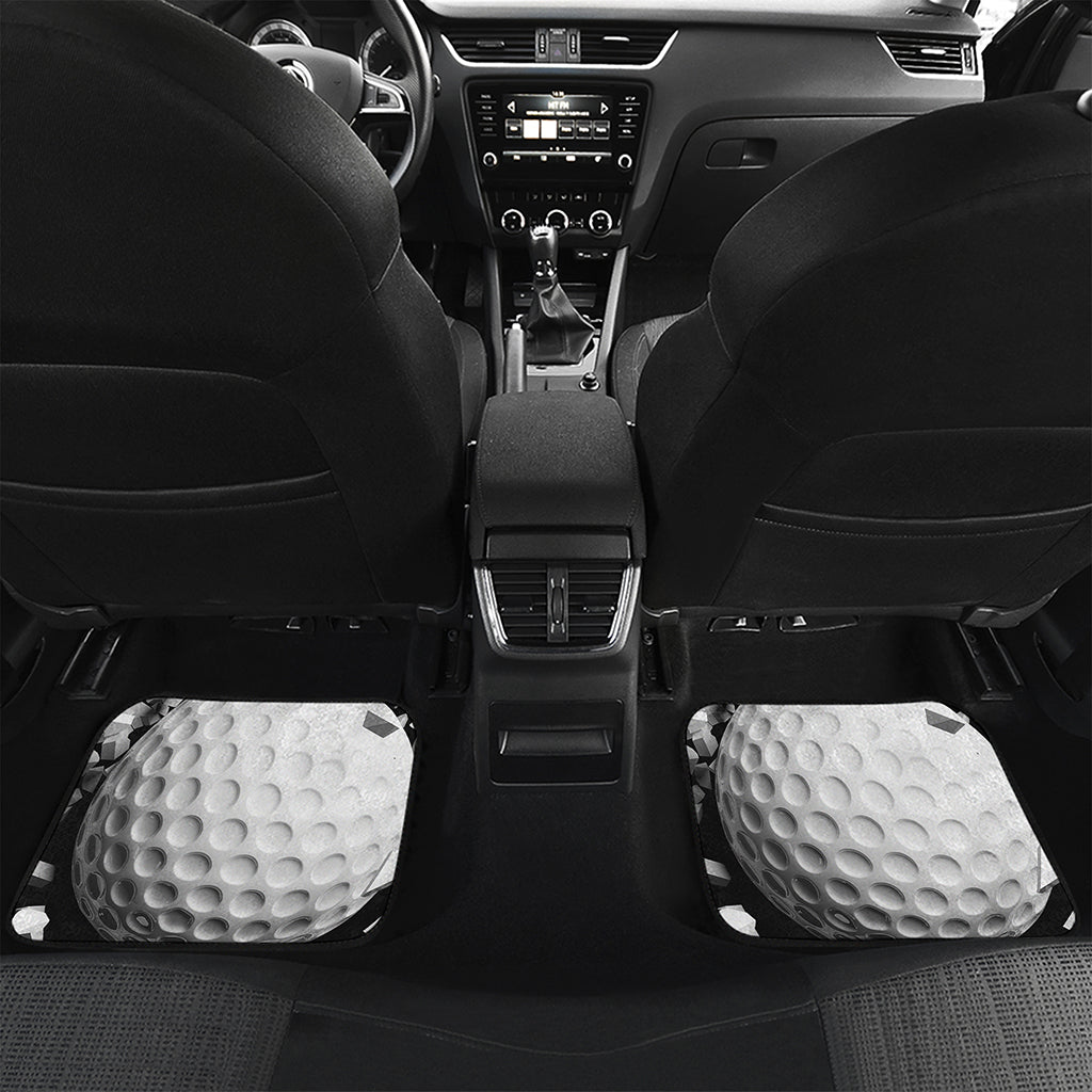 Golf Ball Breaking Wall Print Front and Back Car Floor Mats