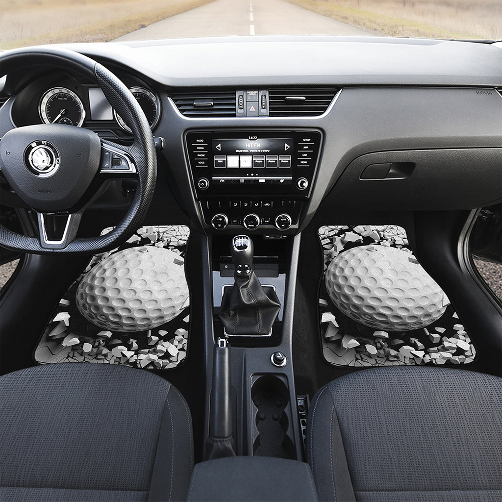 Golf Ball Breaking Wall Print Front Car Floor Mats