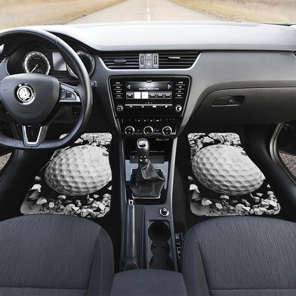Golf Ball Breaking Wall Print Front Car Floor Mats