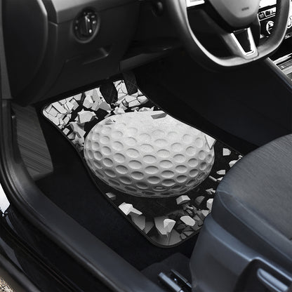Golf Ball Breaking Wall Print Front Car Floor Mats