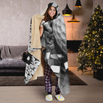 Golf Ball Breaking Wall Print Hooded Blanket